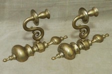 2X KERZENHALTER WANDKERZENHALTER MESSING