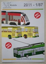 Prospekt VK-Modelle Busse, Straßenbahn Solaris Tramino, etc. Baugröße H0 2011