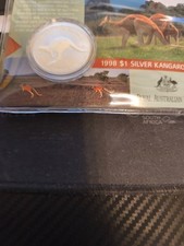 Australien 1Oz - 1 AUDollar 1998 Kangaroo 1 Oz Silber OVP