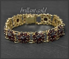 Granat & Gold Damen Armband