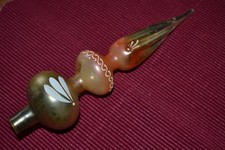 Christbaumspitze seltene Farbe apricot gold bemalt  sehr alt
