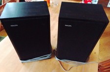 2 kleine HIFI-Regalboxen von PHILLIPS, dunkel