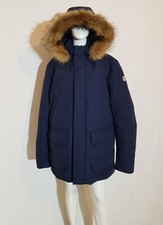 Dolomite Groenlandia tolle sehr warme Herren Daunenjacke Blau  Echtfell Pelz Neu