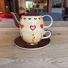 Cha Cult Kanne Und Tasse Tea For One Set Herzen Geschenkset Top Zustand