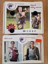 Ergobaby Trage mit New Born Einsatz in schwarz Sport Baby Carrier 3-18kg