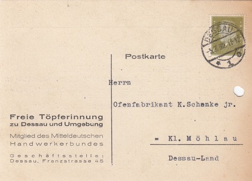 Dessau postkarte 1932 freie - 1932,,