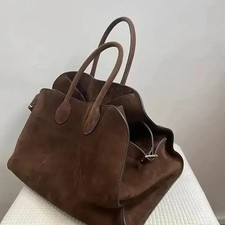 Neue braune Samt Handtasche