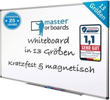 Whiteboard Speziallackiert Wandtafel Magnettafel | Master of Boards | 10 Größen