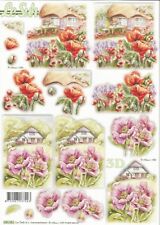 ✂ 3D-Stanzbogen - Blumen am