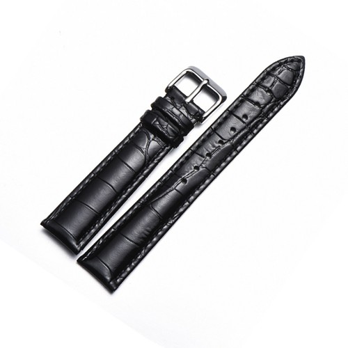 22mm schwarzes lederarmband - schwarzes,