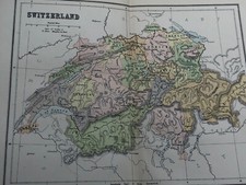 Karte der Schweiz Druck Antik