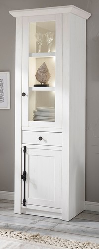 Vitrine hochschrank pinie - vitrine,