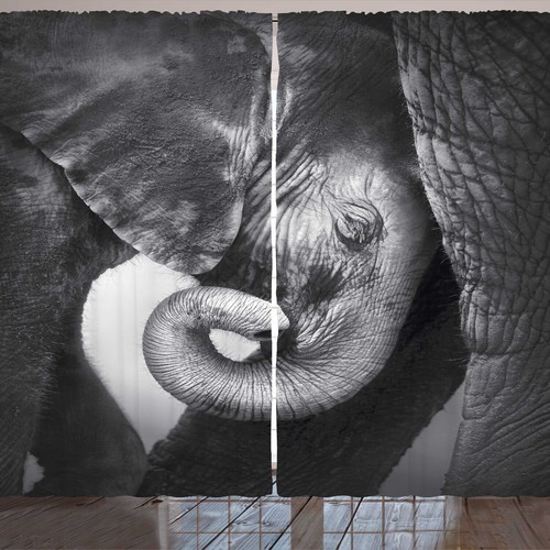 Elefant rustikale gardine - rustikale,