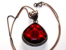 GRANAT-ANHÄNGER;925erSTERLING