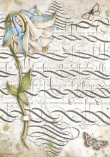 Reispapier-Motiv Strohseide-A4-STAMPERIA-Romantic Garden House-Columbin-DFSA4668