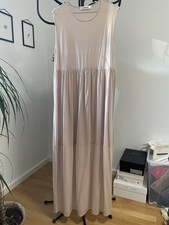 Jil Sander NEU Puderrosa Maxidress, S, leicht transparent