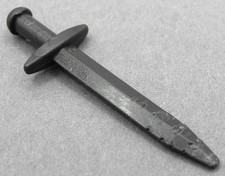 1x LEGO 98370 Minifigur Waffe Schwert Langschwert Perl-Dunkelgrau (MÄNGEL)