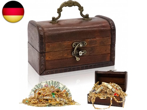 Kleine holz schatztruhe box - kleine,