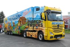 LKW Foto Mercedes-Benz Actros Kofferauflieger Deutschland gelb HENGLEIN S #k4me