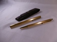 Exquisit Kugelschreiber und Füller im Etui Goldfarbig