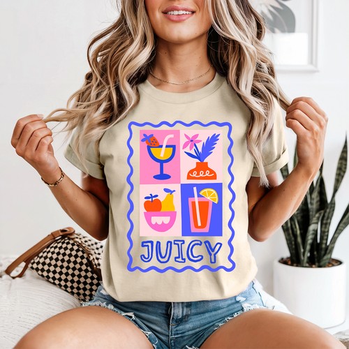 Buntes saftiges damen shirt - saftiges, t-shirt