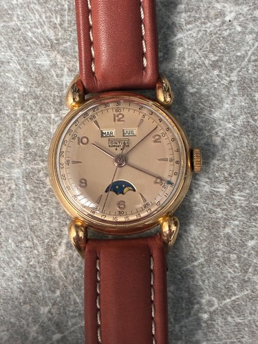 Pontiac vintage gold - vintage, gold-uhr
