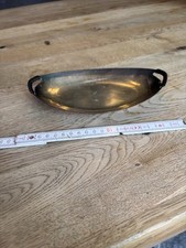 Kleines Tablett mit Henkel Silber Farben Deko Alt