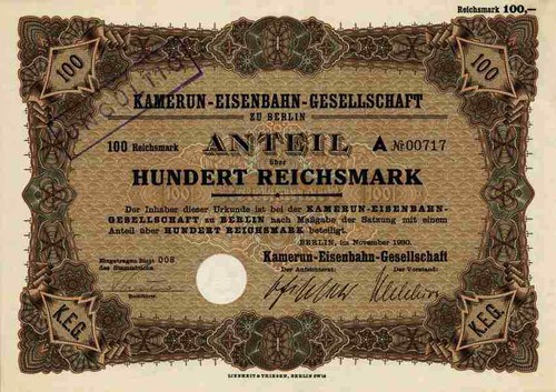 Kamerun eisenbahn 1930 - kamerun,