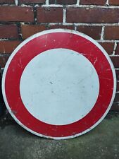 altes Verkehrsschild Warnschild Durchfahrt verboten Garage Werkstatt Deko