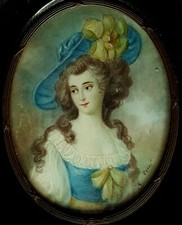 (B246) Miniatur Portrait einer