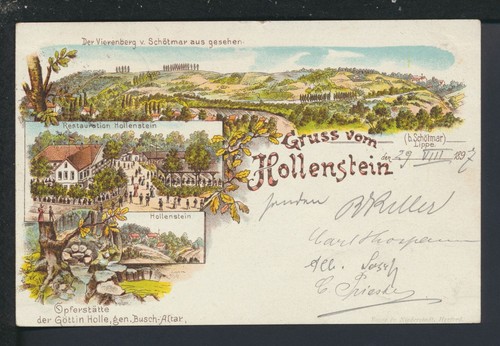 Litho ansichtskarte schötmar - litho,