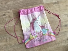 Rucksack Einhorn Unicorn Sportbeutel Turnbeutel Tasche Beutel rosa Kinder