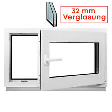 Kellerfenster Kunststofffenster Fenster Weiß 2 Glas Dreh Kipp DIN Rechts Links