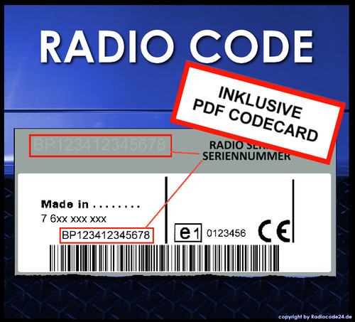 Radio code passend - code,