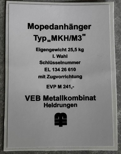 Mkh typenaufkleber für ddr - typenaufkleber,