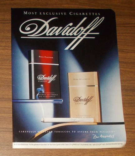 Seltene werbung davidoff - seltene,