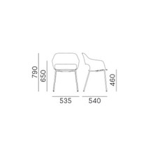 Pedrali Babila 2735 Outdoor Armlehnstuhl - Lagerabverkauf - UVP 159,-