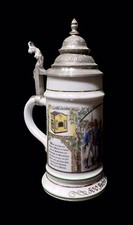 Limitierter Sammler Bierkrug mit Zinndeckel 500 Jahre Post