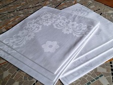 6  weiße  Mako Damast