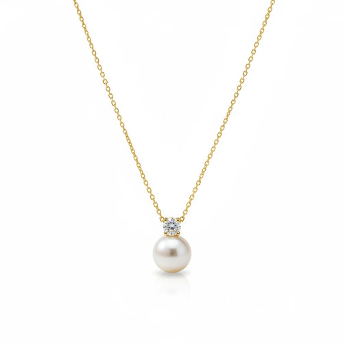 Halskette 585 gold zirkonia - gold,