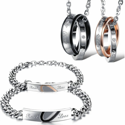Edelstahl partner schmuckset - partner,