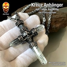 Skull kreuz anhänger - kreuz,