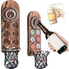 Bieröffner Wand Magnet Holz