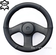  Lenkradbezug Lenkradhülle Lenkradüberzug LEDER Schwarz passend für Audi Modelle