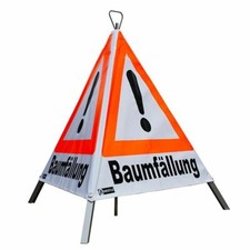Forst Warnpyramide / Faltsignal 8 Varianten Baumfällung Baumpflege Grünpflege VZ