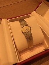 Omega De Ville  18mm Damenuhr Armbanduhr Ref. 8241 15550 18K Vollgold Cal. 485