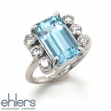 Damenring Aquamarin 750er