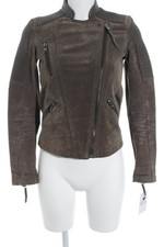 MANGO Lederjacke Damen Jacke