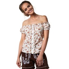 Trachtenbluse Blumen Carmen