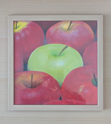 Stilleben äpfel acryl auf - acryl,
